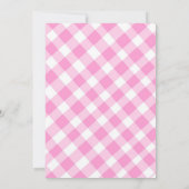 Cowgirl Baby shower Uitnodiging roze meisje Wester (Achterkant)