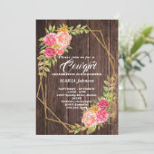 Cowgirl Baby Shower-uitnodigingen Kaart (Staand voorkant)