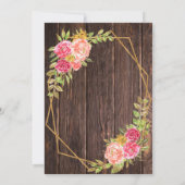 Cowgirl Baby Shower-uitnodigingen Kaart (Achterkant)