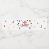 Cowgirl Baby shower Waterfles Etiket (Enkel label)