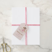 Cowgirl-babyshower-cadeaubijslags cadeaulabel (Met Touw)