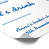 Cowgirl Bachelorette Bar Teken Poster (Hoek)