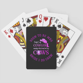  Cowgirl Bachelorette BRIDE I DO CREW Pokerkaarten