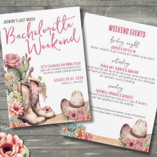 Cowgirl Bachelorette Feest Kaart