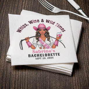 Cowgirl Bachelorette Feest Zwepen Wijn & Wilde Tij Servet