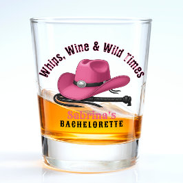 Cowgirl Bachelorette Feest Zwepen Wijn & Wilde Tij Shot Glas
