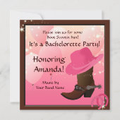 Cowgirl Bachelorette Party - Aangepaste uitnodigin Kaart (Voorkant)
