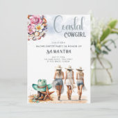 Cowgirl Bachelorette Party Cowboy laarzen Kaart (Staand voorkant)