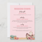 Cowgirl Bachelorette Party Kaart (Achterkant)