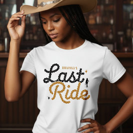 Cowgirl Bachelorette Party Laatste Rit Bruin Touw T-shirt