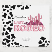 Cowgirl bachelorette party Last Rodeo Bier Etiket (Enkel label)
