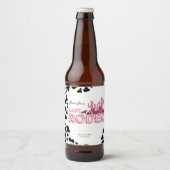 Cowgirl bachelorette party Last Rodeo Bier Etiket (Voorkant)