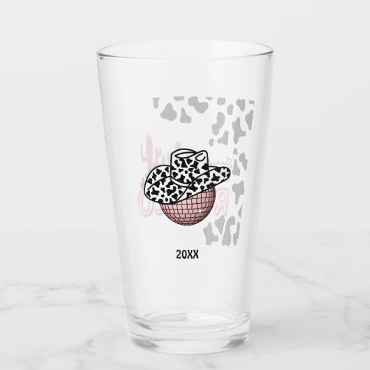 Cowgirl bachelorette party Last Rodeo Glas (Achterkant)