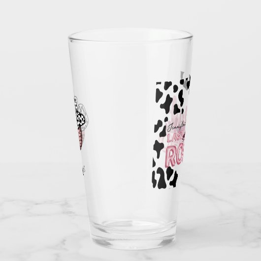 Cowgirl bachelorette party Last Rodeo Glas (Rechts)