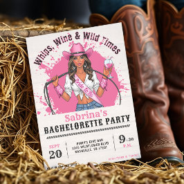Cowgirl Bachelorette Party Zwepen Wijn & Wilde Tij Kaart