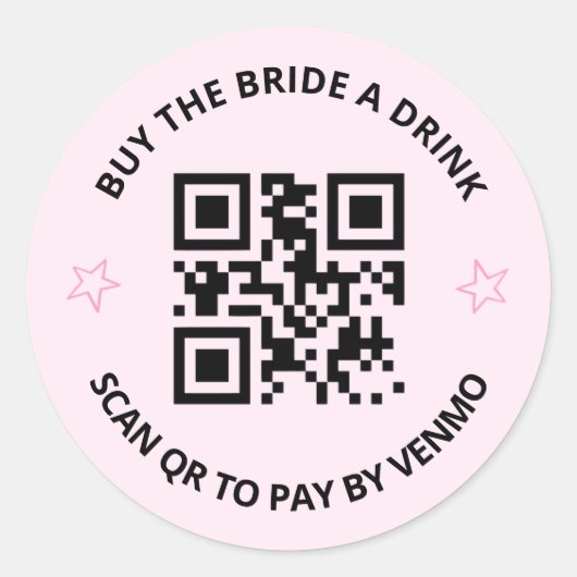 Cowgirl Bachelorette QR/Venmo Sticker (Voorkant)