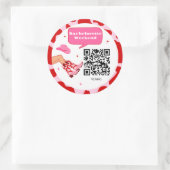 Cowgirl Bachelorette Venmo QR Code Ronde Sticker (Tas)