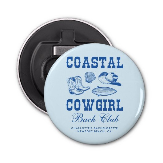 Cowgirl Bachelorette Weekend Button Flesopener (Voorkant)