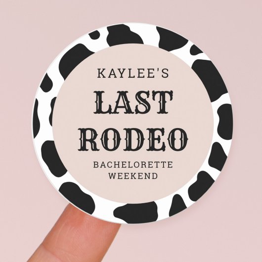 Cowgirl Bachelorette Weekend Feest Laatste Rodeo Ronde Sticker