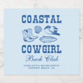 Cowgirl Bachelorette Weekend Sparkling Wijnetiket (Enkel label)