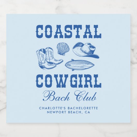 Cowgirl Bachelorette Weekend Sparkling Wijnetiket (Enkel label)