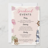 Cowgirl Bachelorette Weekend Uitnodiging (Achterkant)