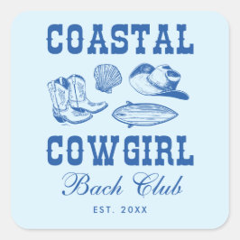 Cowgirl Bachelorette Weekend Vierkante Sticker