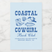 Cowgirl Bachelorette Weekend Wijn Etiket (Enkel label)