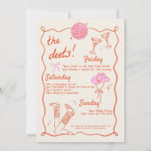 Cowgirl Bachelorette Western Beach Party Kaart (Achterkant)