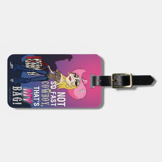 Cowgirl Bagagelabel - Blonde (Voorkant horizontaal)