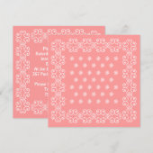 Cowgirl Bandana roze uitnodigingen gaan Westerne p (Voorkant / Achterkant)