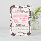 Cowgirl Bandanna Tutu Baby shower Kaart (Staand voorkant)