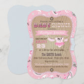 Cowgirl Bandanna Tutu Baby shower Kaart (Voorkant / Achterkant)