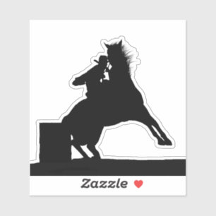 Cowgirl Barrel Racer en Horse Rodeo Sticker