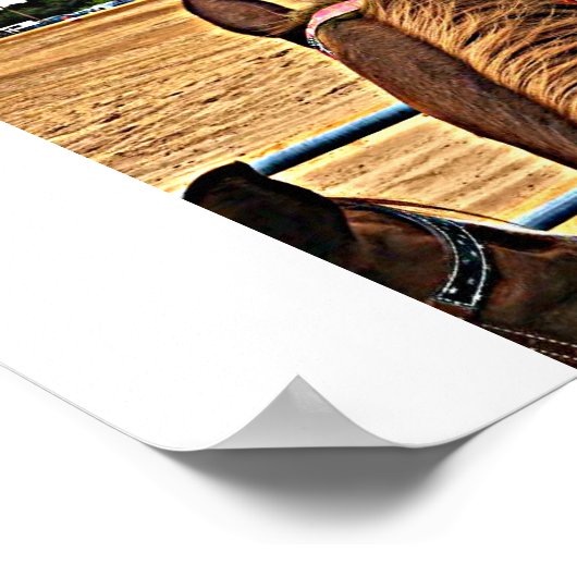 Cowgirl Barrel Racer Motivatie Quote Poster (Hoek)