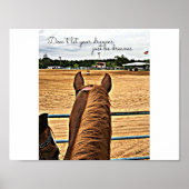 Cowgirl Barrel Racer Motivatie Quote Poster (Voorkant)