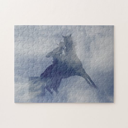 Cowgirl Barrel Racing Legpuzzel (Horizontaal)