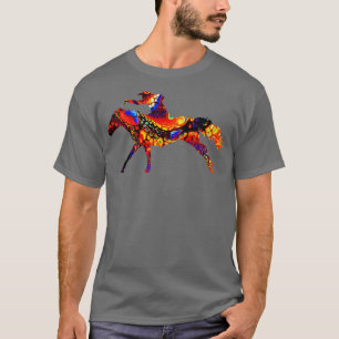 Cowgirl Barrel Racing on Galloping Horse met Marb T-shirt