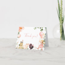 Cowgirl bedankt kaart