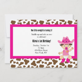 Cowgirl Birthday-afwijking Kaart