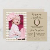 Cowgirl Birthday Fotouitnodiging Kaart (Voorkant / Achterkant)