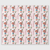 Cowgirl Birthday Gift Wrap Cadeaupapier (Vlak)