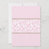 Cowgirl Birthday Invitation, Pink Brown Paisley Kaart (Achterkant)