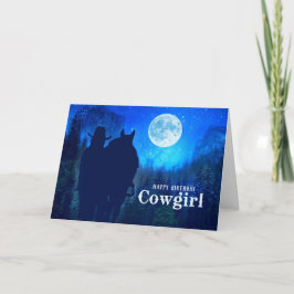 Cowgirl Birthday Moonlit Mountains Twilight Ride Kaart