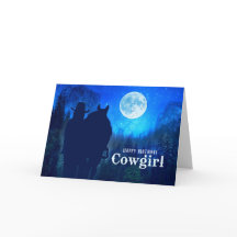 Cowgirl Birthday Moonlit Mountains Twilight Ride