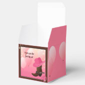 Cowgirl Birthday Party Hot Pink Favor Box Bedankdoosjes (Geopend)