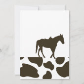 Cowgirl Birthday Party Kaart (Achterkant)