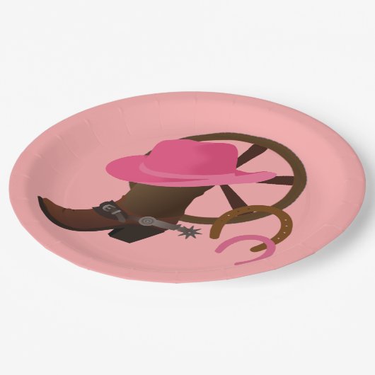 Cowgirl Birthday Party Papieren Bordje (Gekanteld)