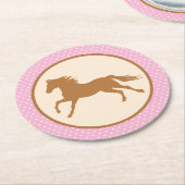 Cowgirl Birthday Party Ronde Kartonnen Onderzetter (Gebogen)