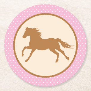 Cowgirl Birthday Party Ronde Kartonnen Onderzetter